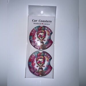 Funny Mom Skull Car Coasters